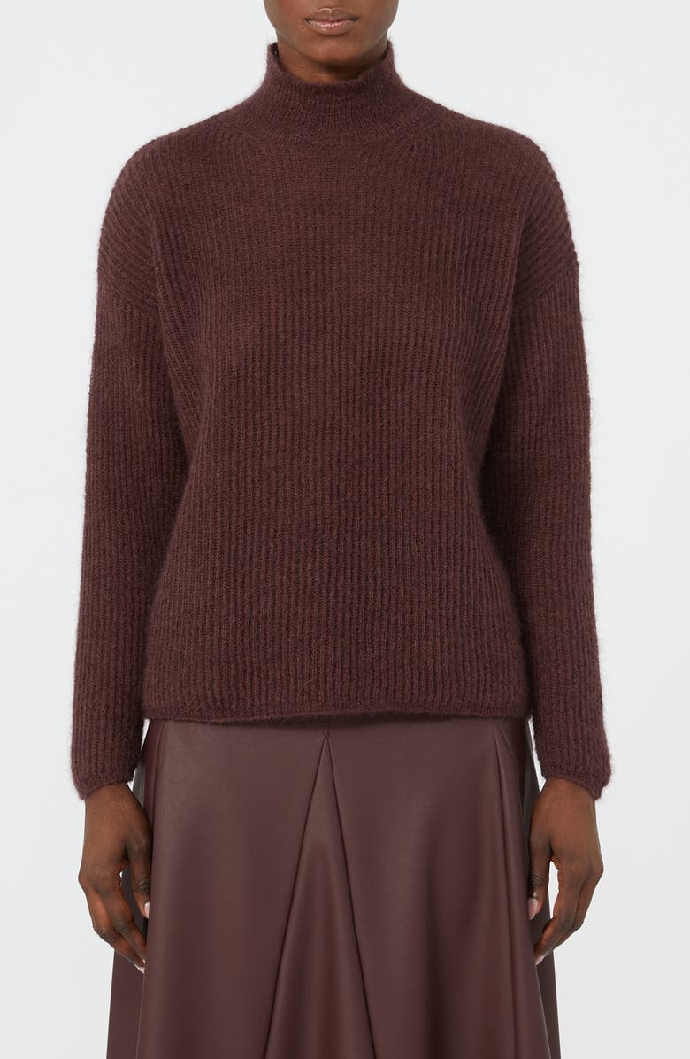 MM by Max Mara Tenna Mock Neck Sweater, Main, color, Bordeaux