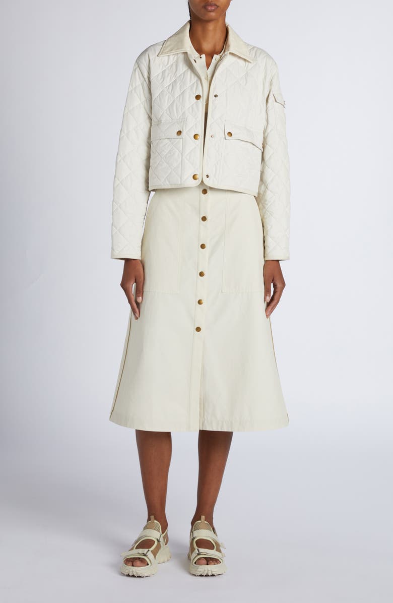 Moncler Chitre Diamond Quilted Jacket, Alternate, color, White