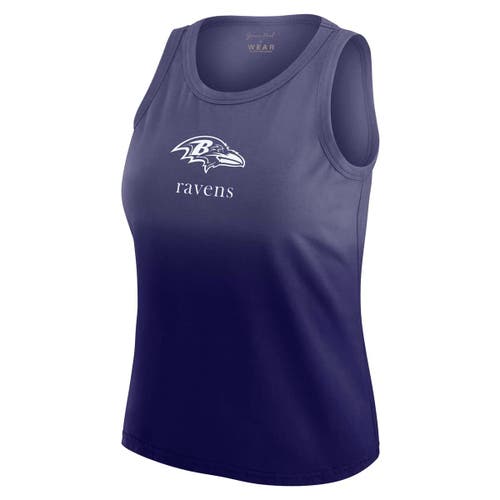Wear By Erin Andrews X Gracie Hunt Purple Baltimore Ravens Ombre Tank Top In Purple