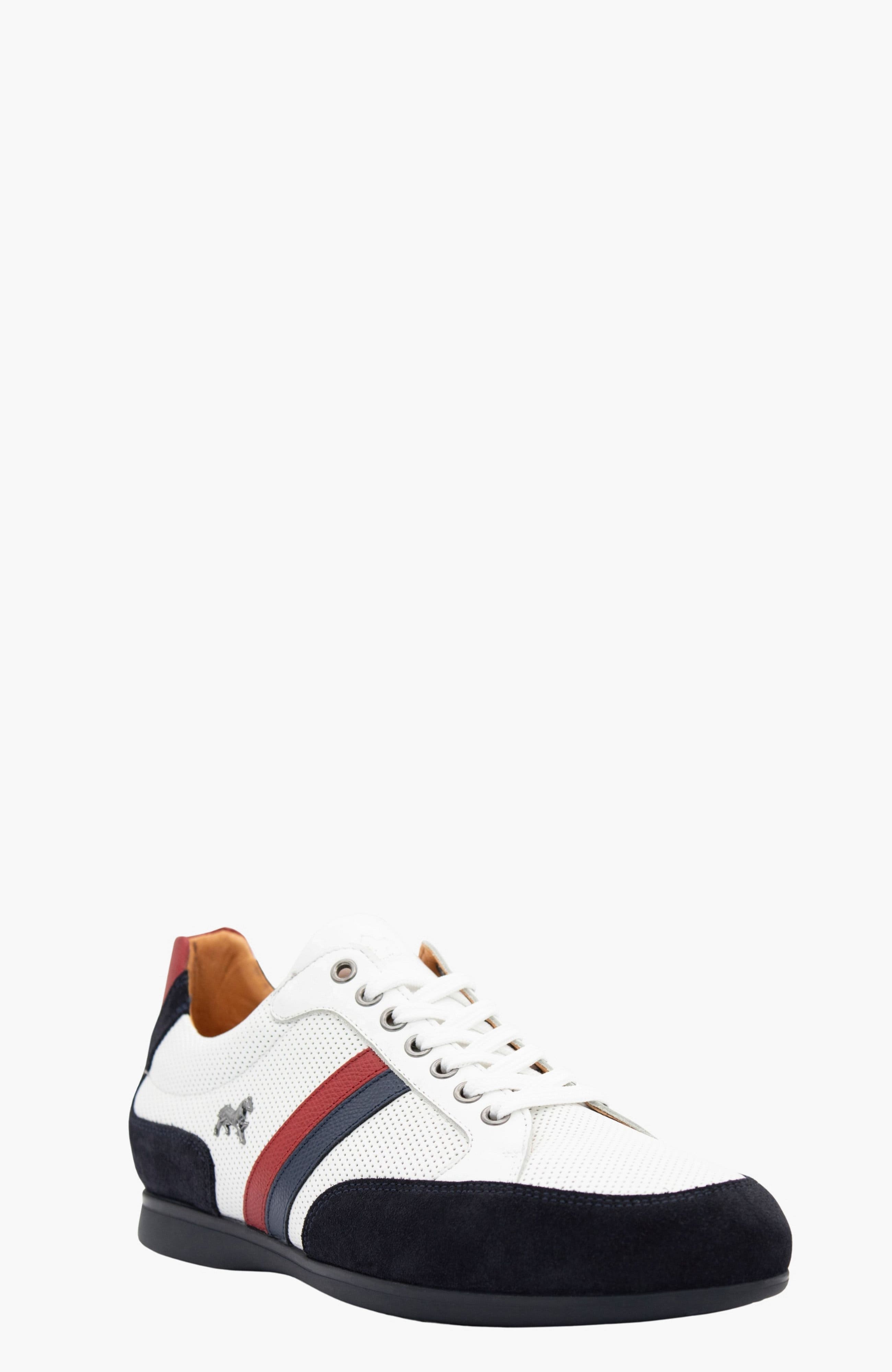 Striped Sporty Sneakers, Alternate, color, Navy / White / Red