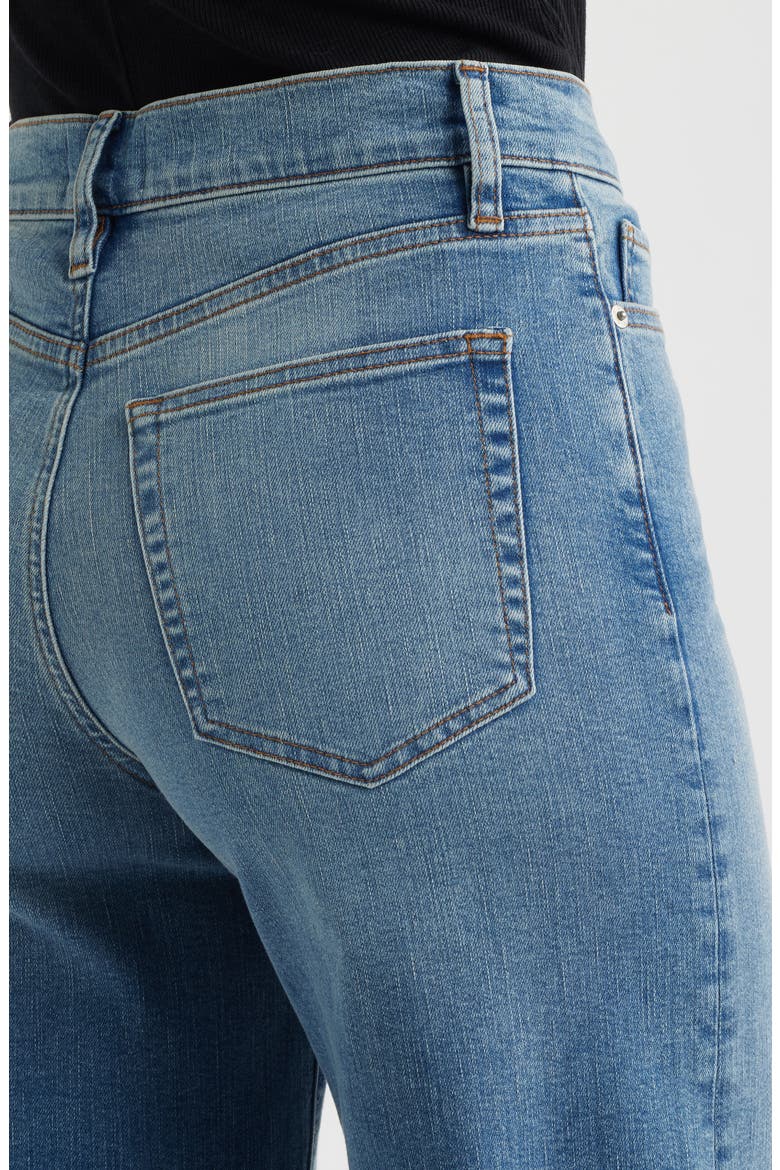 Long Le Slim Palazzo High Waist Wide Leg Jeans, Alternate, color, GOSSAMER