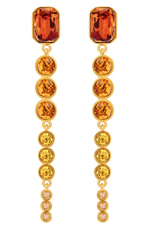 Cascading Rhinestone Drop Earrings