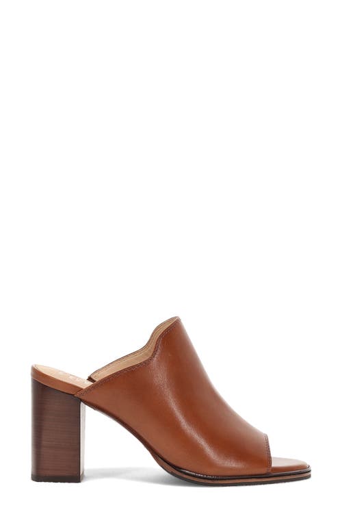 Frye Stella Leather Block-heel Mule Sandals In Cinnamon