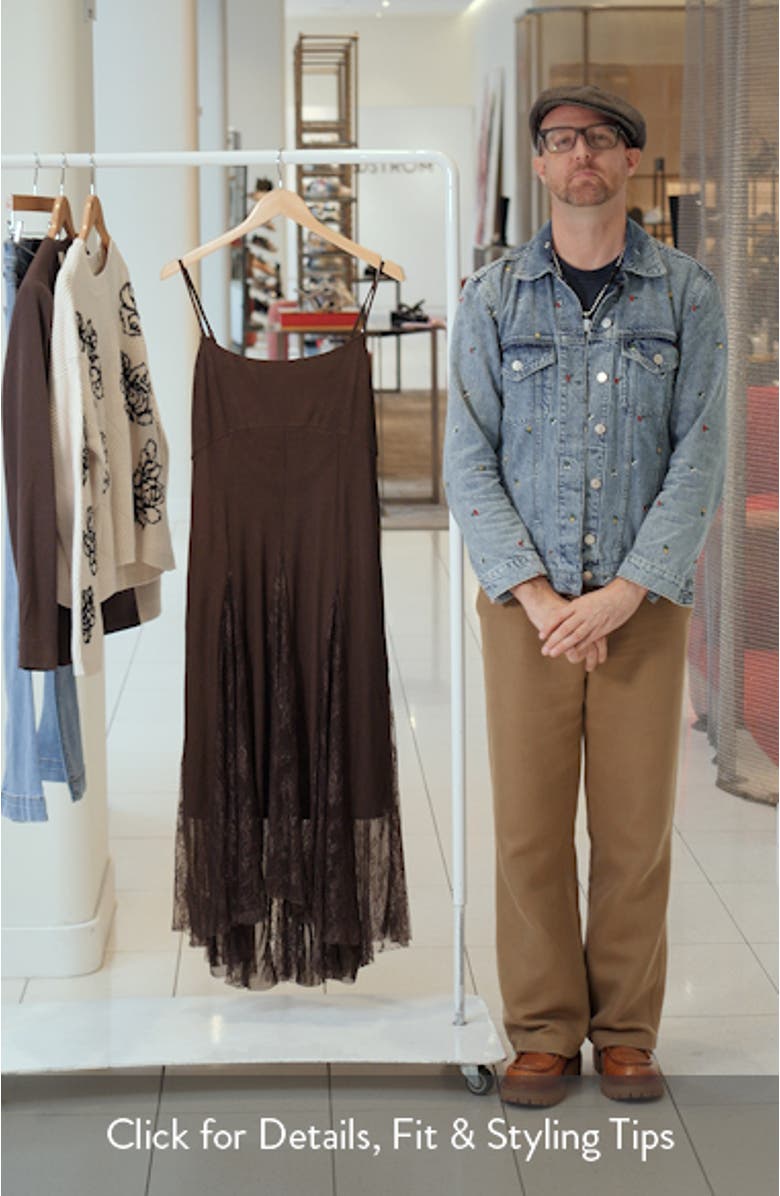 Vita Lace Detail Godet Pleat Dress, sales video thumbnail