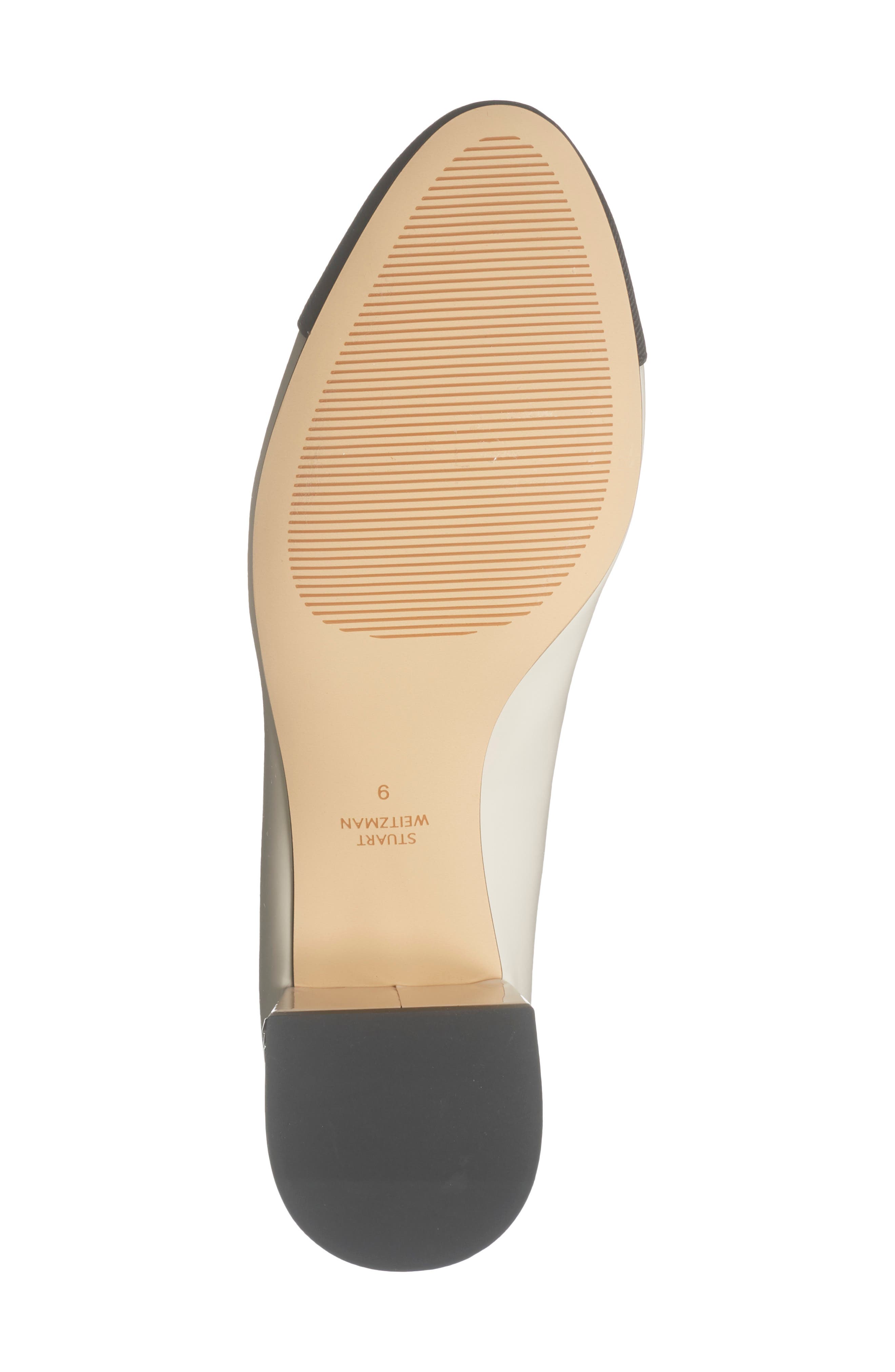 Stuart Weitzman Gabby Block Heel Pump, Alternate, color, Chalk/ Black