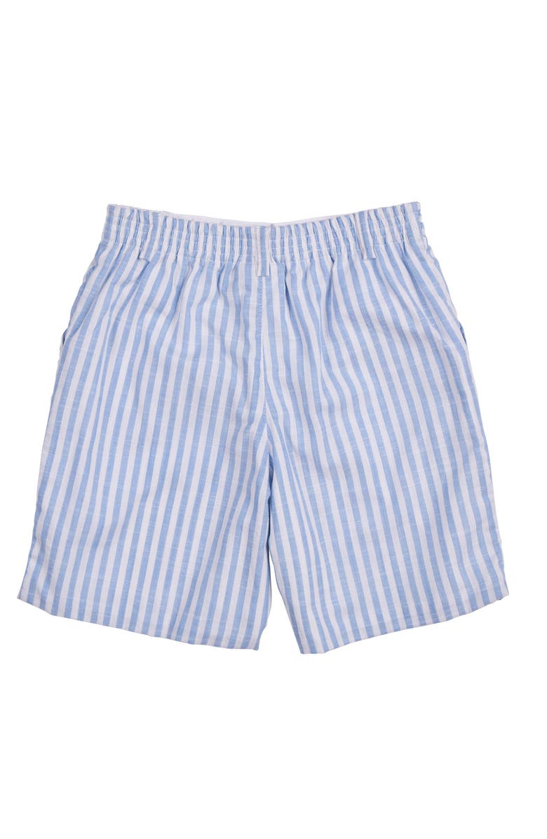 Florence Eiseman Stripe Linen Look Short, Alternate, color, Light Blue / White