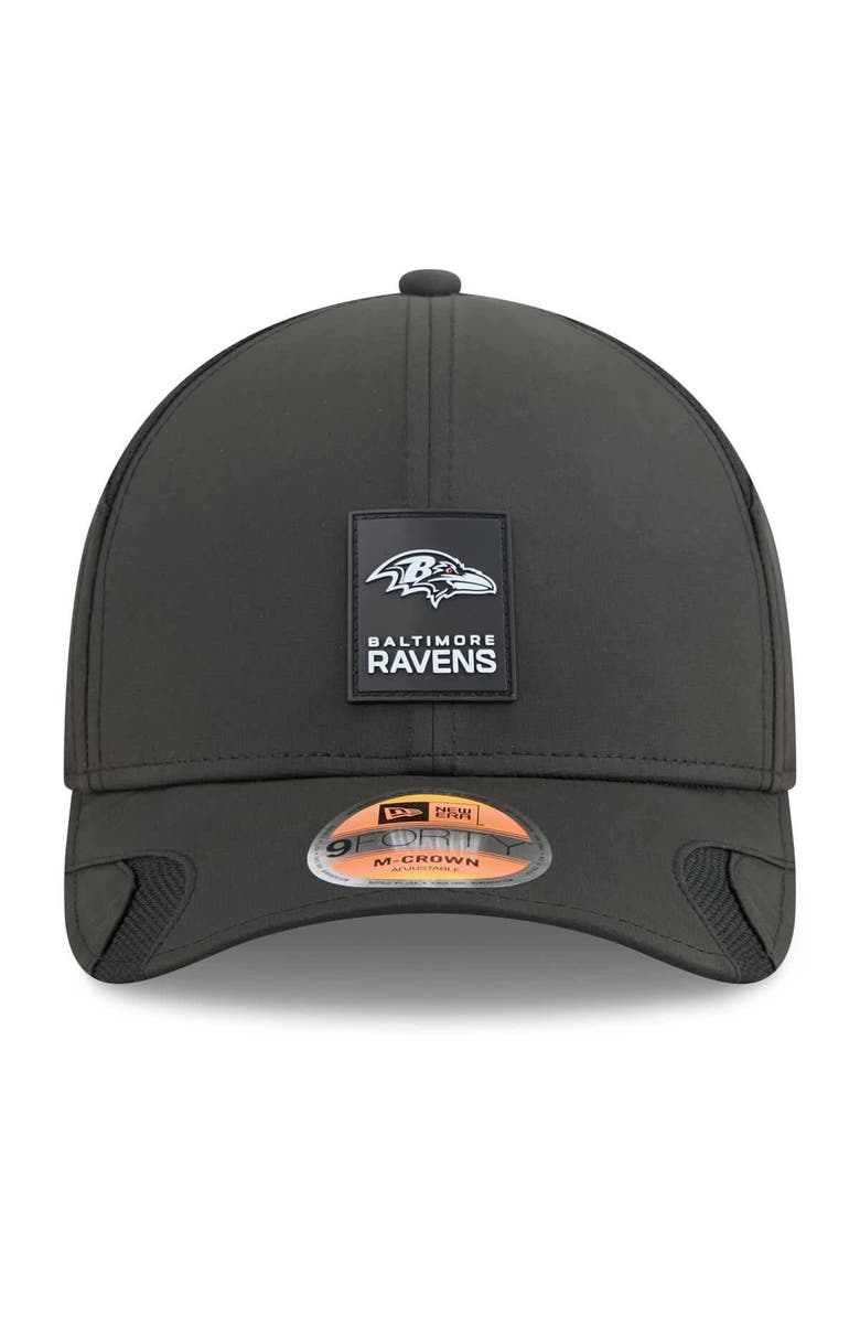 New Era Men's New Era Black Baltimore Ravens 2025 Sideline  M-Crown 9FORTY Adjustable Hat, Alternate, color, Black