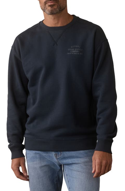Oversize Fly Over State Embroidered Crewneck Sweatshirt