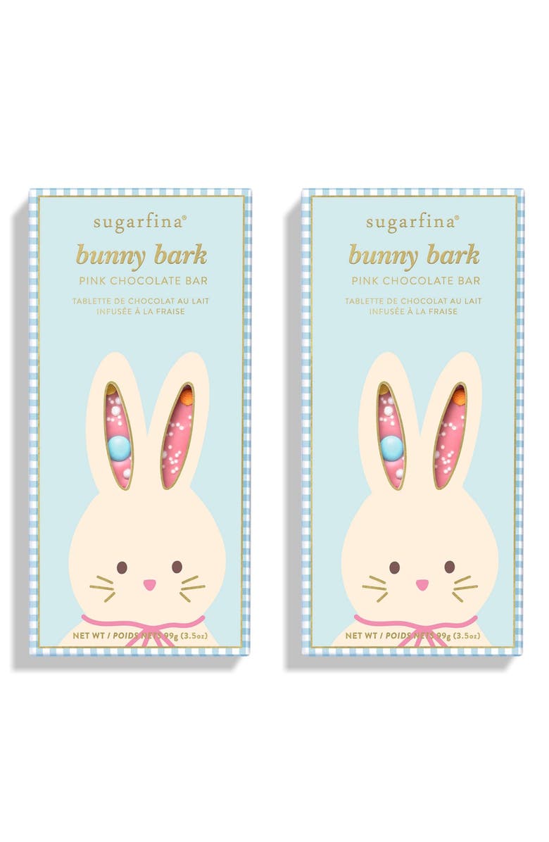 sugarfina Bunny Bark 2-Pack Pink Chocolate Bar, Main, color, Multi