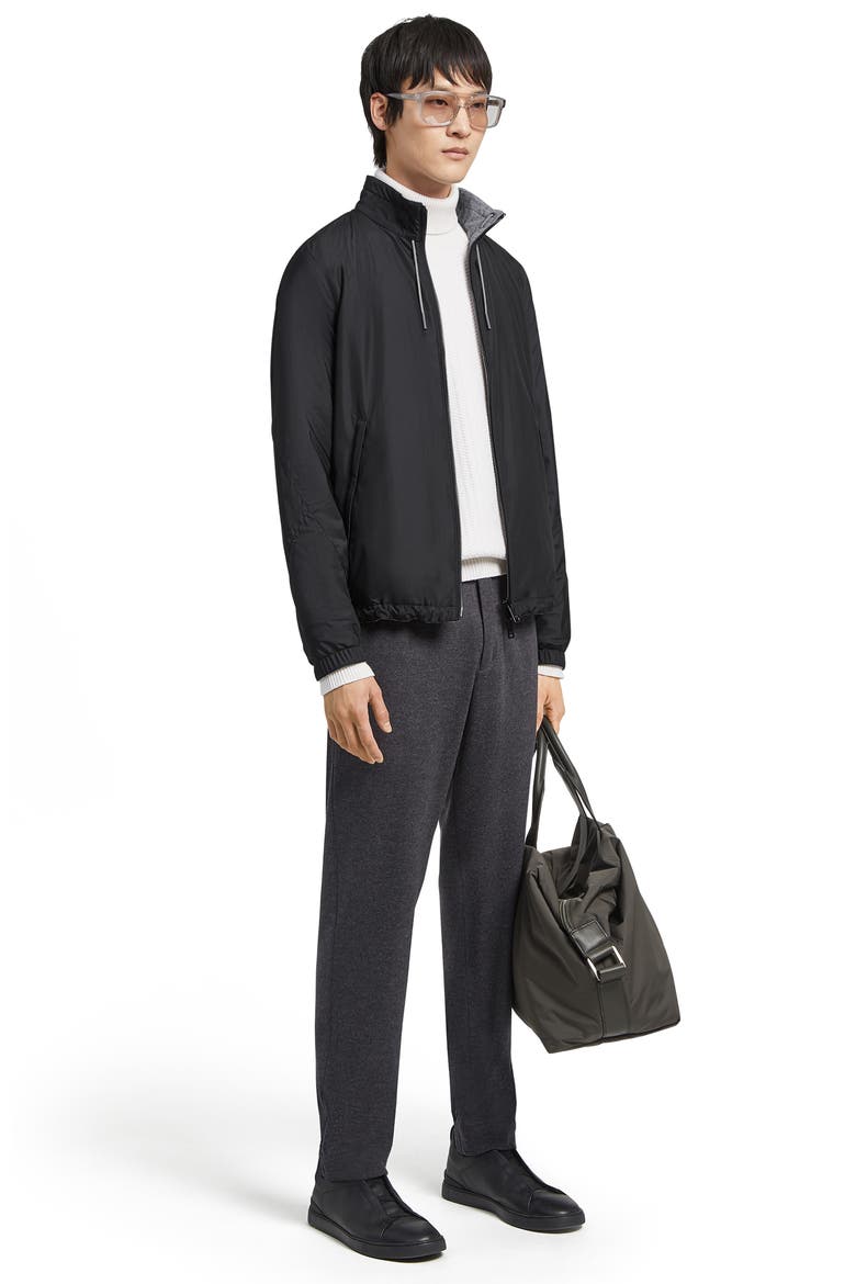 Zephyr Reversible Blouson Jacket, Alternate, color, BLACK