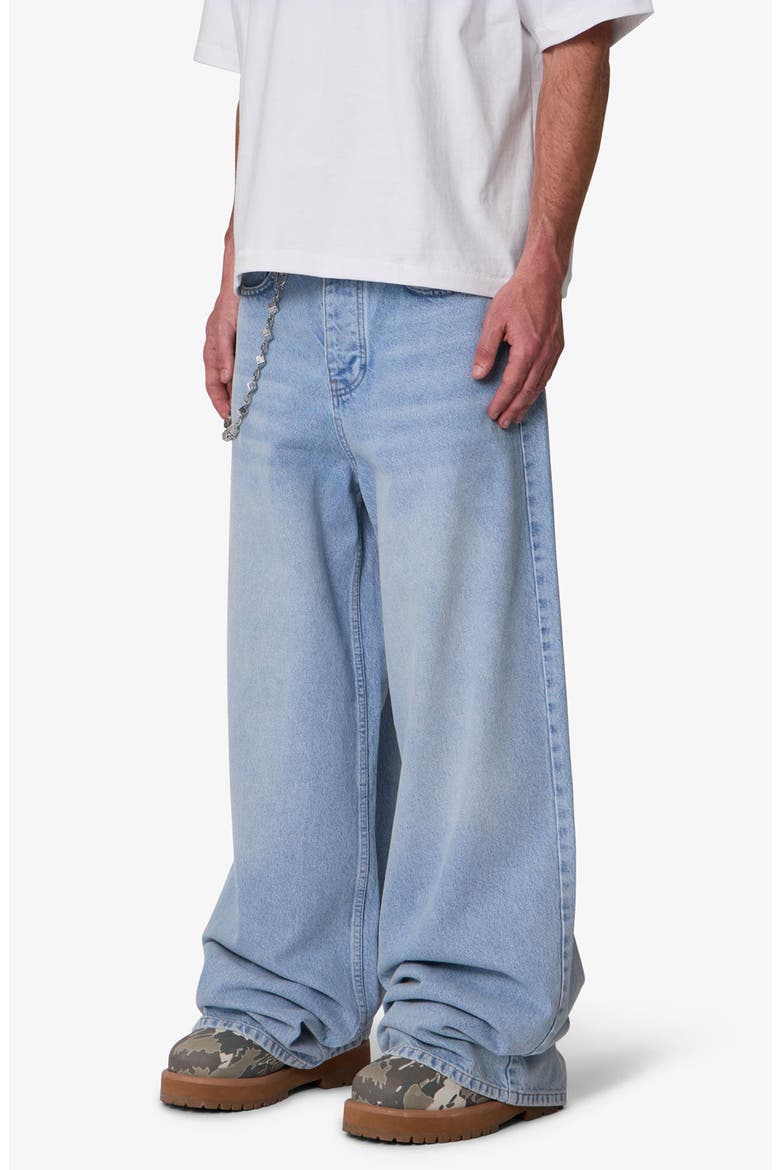 Baggy Washed Rave Denim Jeans, Alternate, color, WASHED BLUE