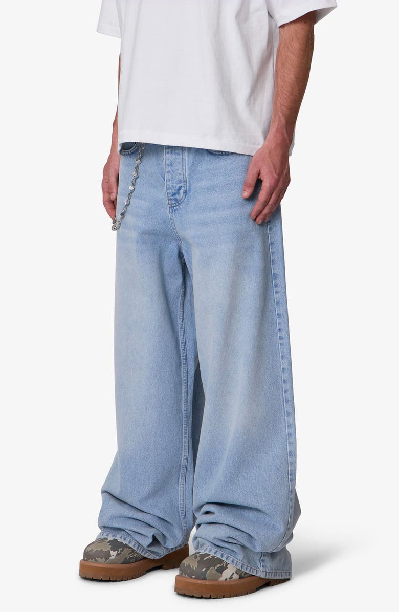 mnml Baggy Washed Rave Denim Jeans, Alternate, color,
