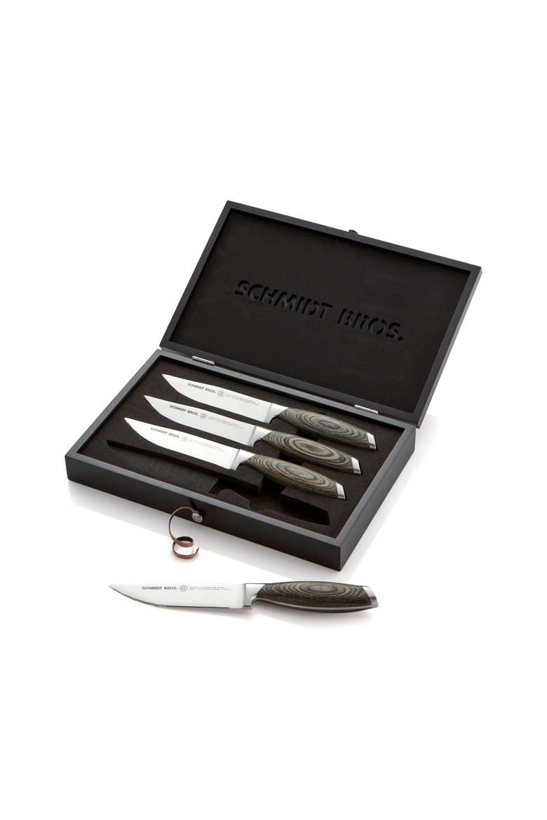 Bonded Ash 4-Piece Steak Set, Main, color, Grey