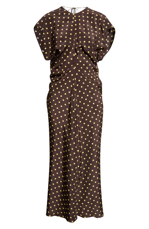 Polka Dot Silk Crêpe de Chine Dress