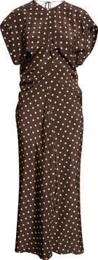 Marni Polka Dot Silk Crêpe de Chine Dress