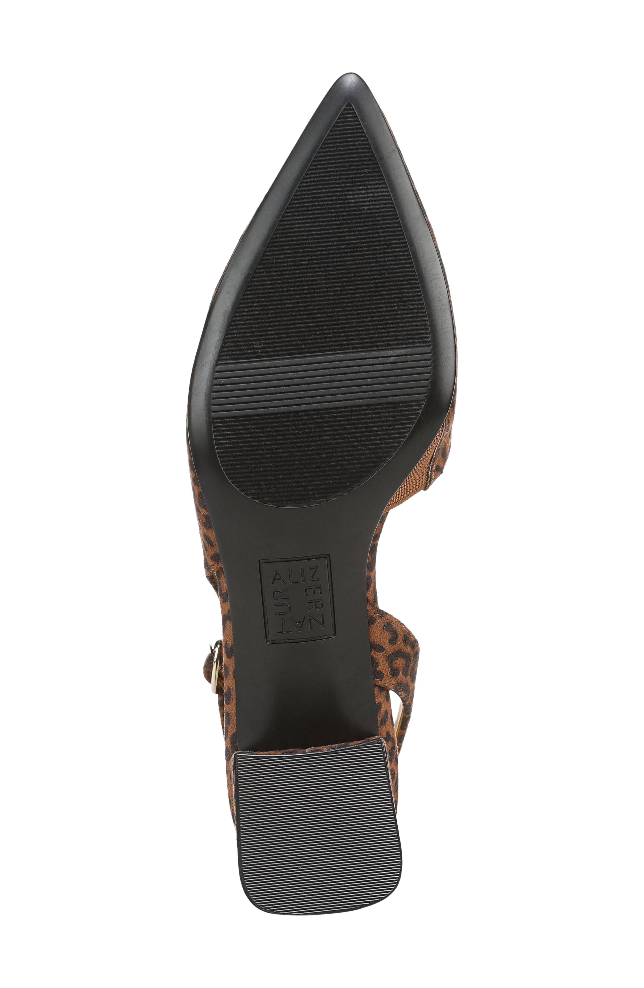 Anya Pointed Toe Slingback Pump, Alternate, color, BROWN LEOPARD PRINT FABRIC