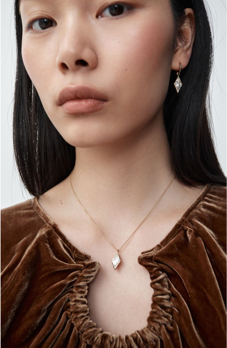 Otiumberg 14kt Gold Vermeil Kite Quartz Drop Earrings, Alternate, color, Yellow Toned Gold