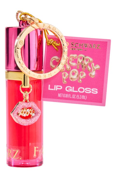 Kids' Cherry Pop Lip Gloss & Lip Charm