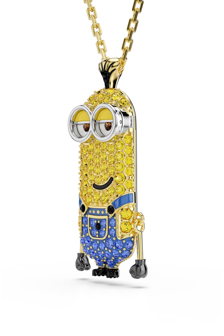 Minions® Kevin Crystal Pendant Necklace, Alternate, color, GOLD/ MULTI