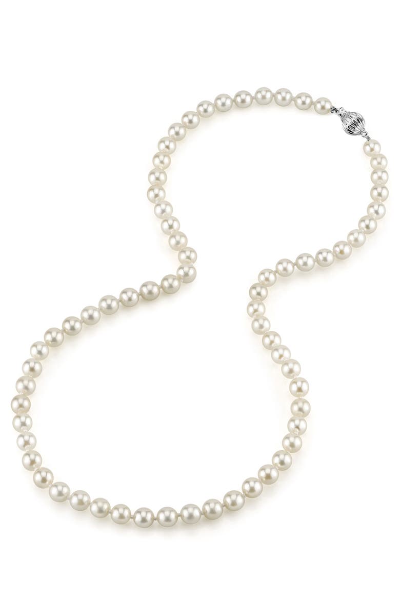 5.5-6.0mm Japanese Akoya White Pearl Necklace - AA+ Quality, Main, color, White Pearls
