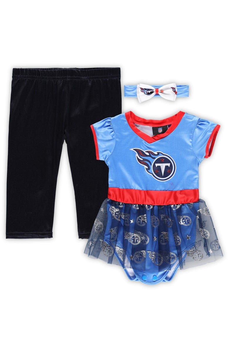 JERRY LEIGH Infant Light Blue/Navy Tennessee Titans Tailgate Tutu Game Day Costume Set, Main, color, 