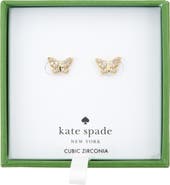 Kate Spade New York pavé cubic zirconia butterfly stud earrings