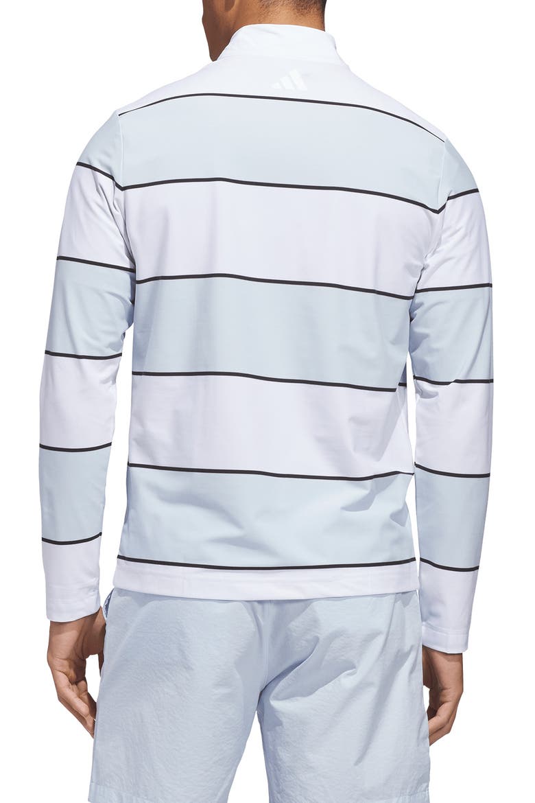 Ultimate Rugby Quarter Zip Pullover, Alternate, color, WHITE/ CRYSTAL SKY