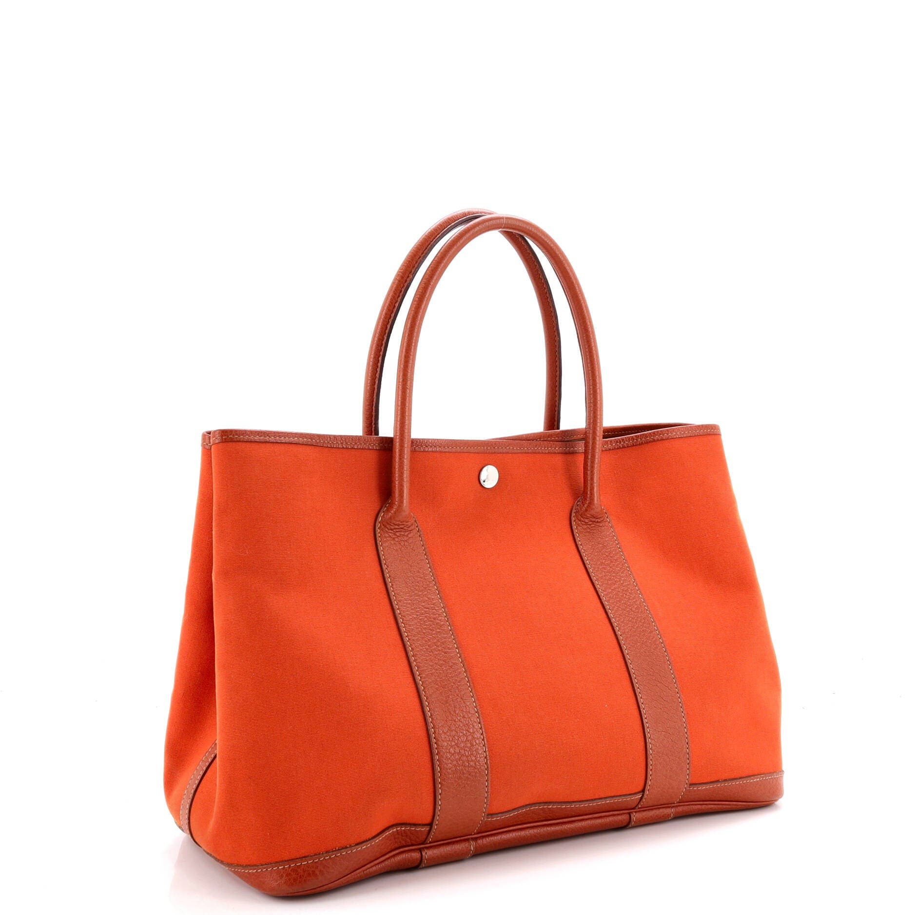 Pre-Owned Hermes Garden Party Tote Toile and Leather 36, Alternate, color, Potiron