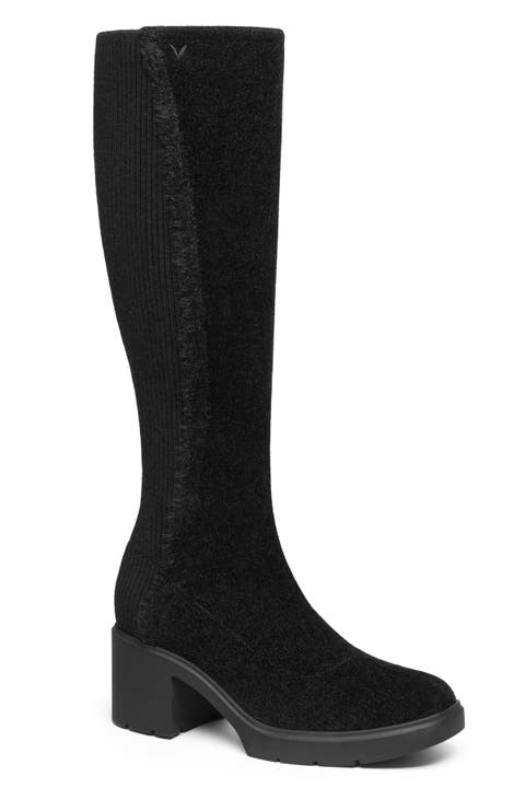 Atria Square-Toe Block-Heel Knee-High Boots