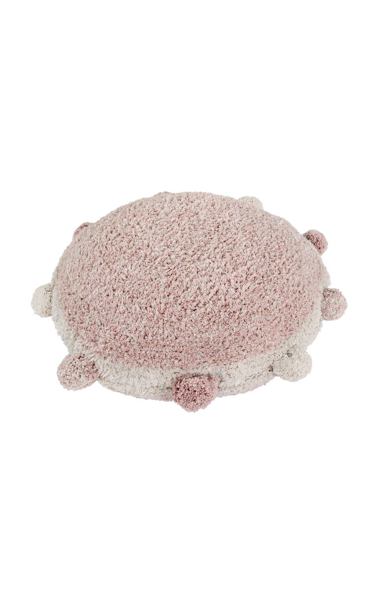 Lorena Canals Bubbly Pompom Trim Floor Cushion, Alternate, color, Vintage Blush