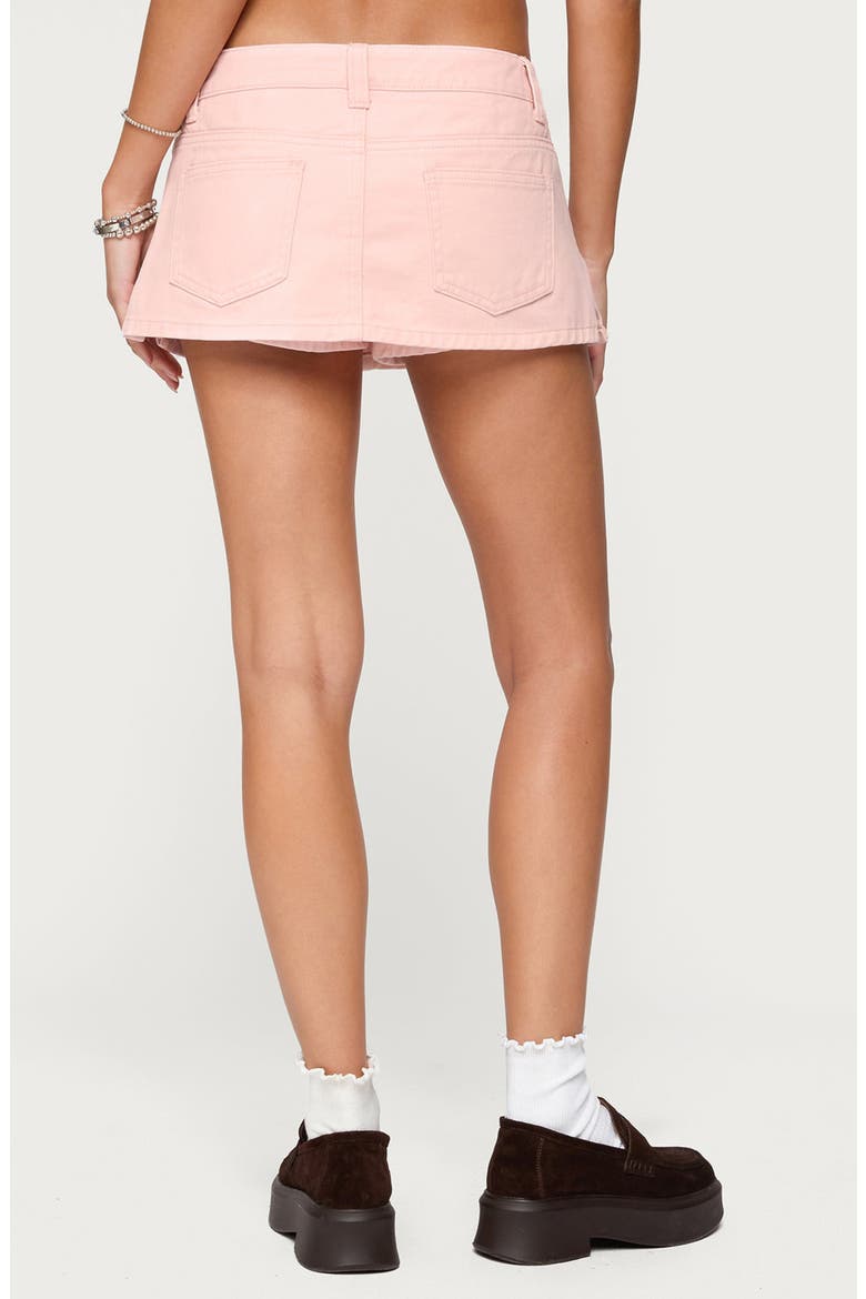 Sukie Low Rise Denim Miniskort, Alternate, color, LIGHT-PINK