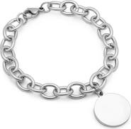STEELTIME Disc Pendant Link Bracelet