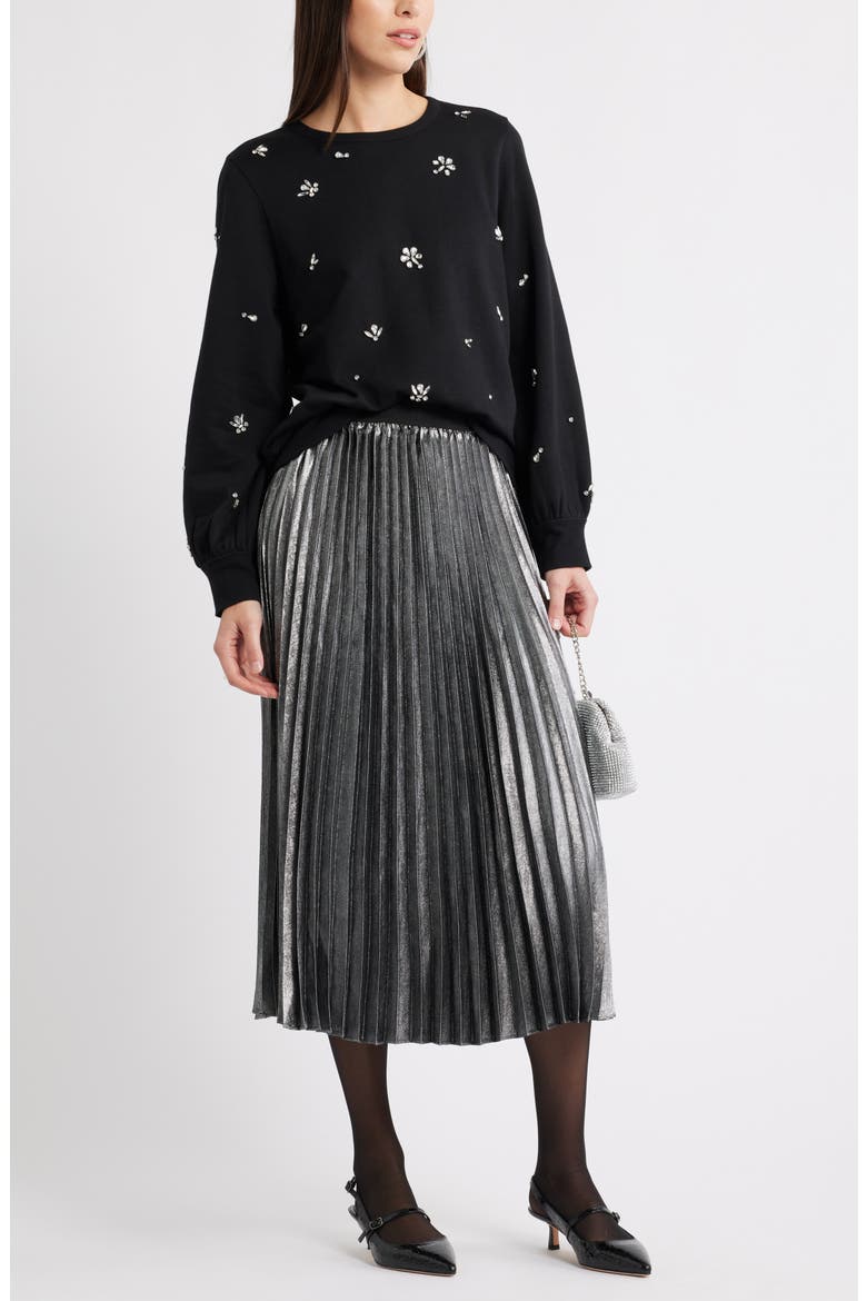 Crystal Embellished Sweatshirt, Alternate, color, BLACK JEWEL EMBELLISHMENT