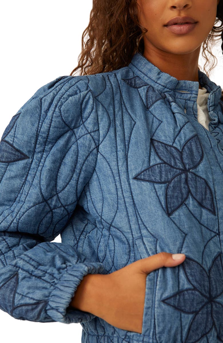 Quinn Quilted Cotton Denim Jacket