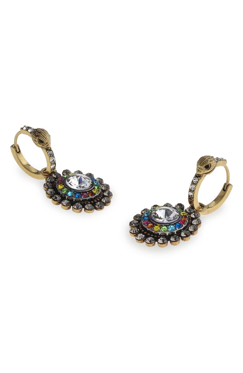 Kurt Geiger London Octavia Eagle Huggie Hoop Drop Earrings, Alternate, color, Two Tone