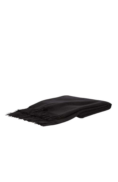 Italic Remi Cashmere Throw Blanket In Black