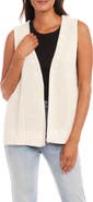 Karen Kane Open Front Cotton Sweater Vest