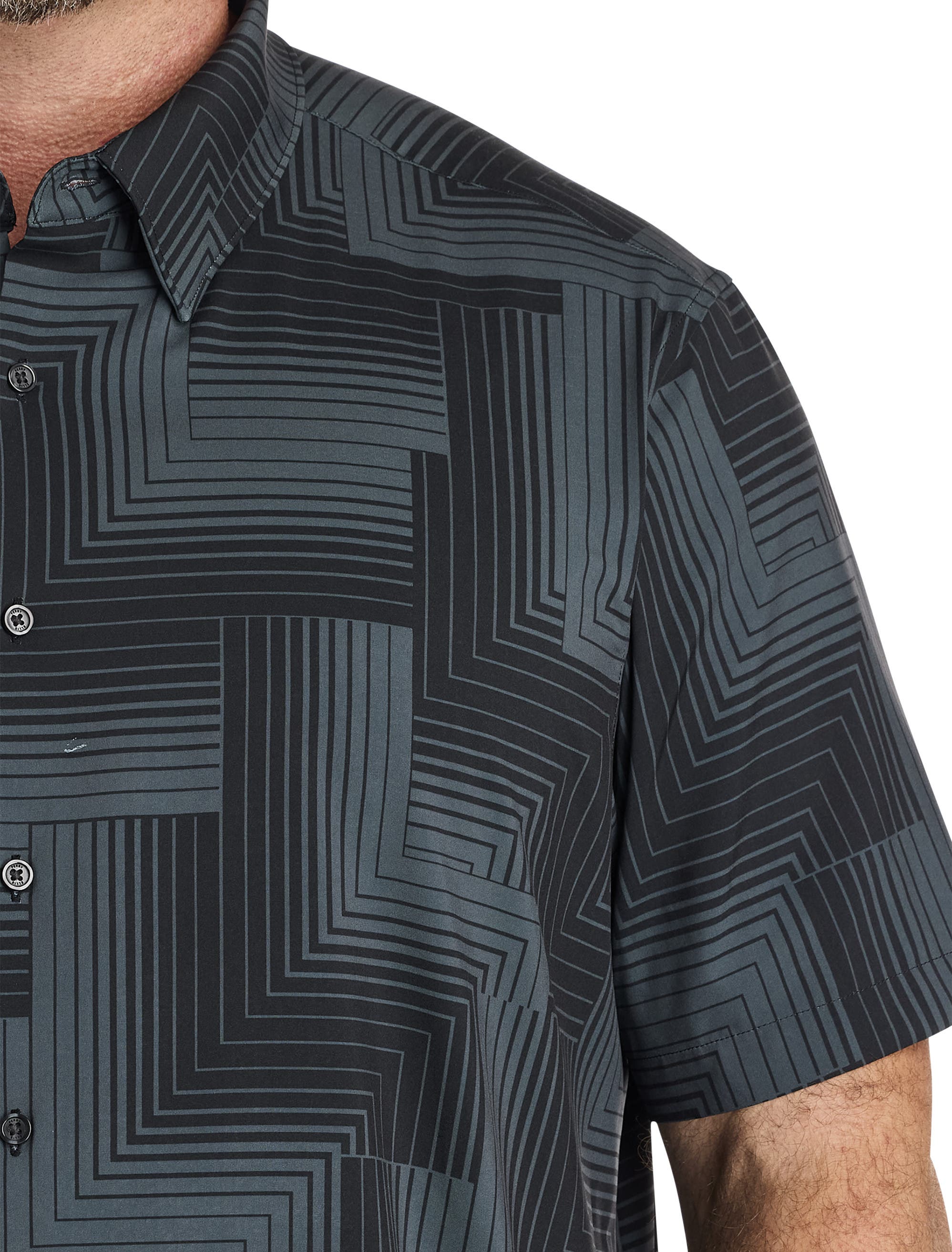 Big & Tall Multi Patterned Performance Sport Shirt - image 2