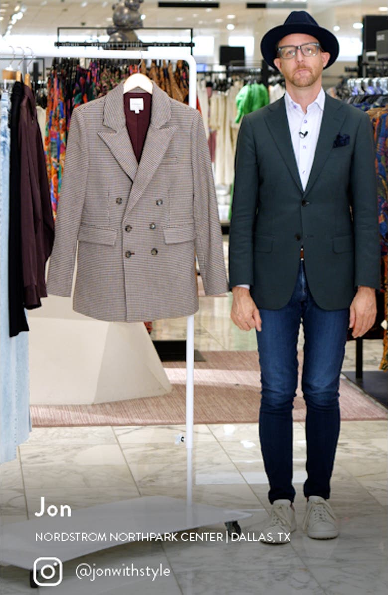 The Phoebe Houndstooth Double Breasted Blazer, sales video thumbnail