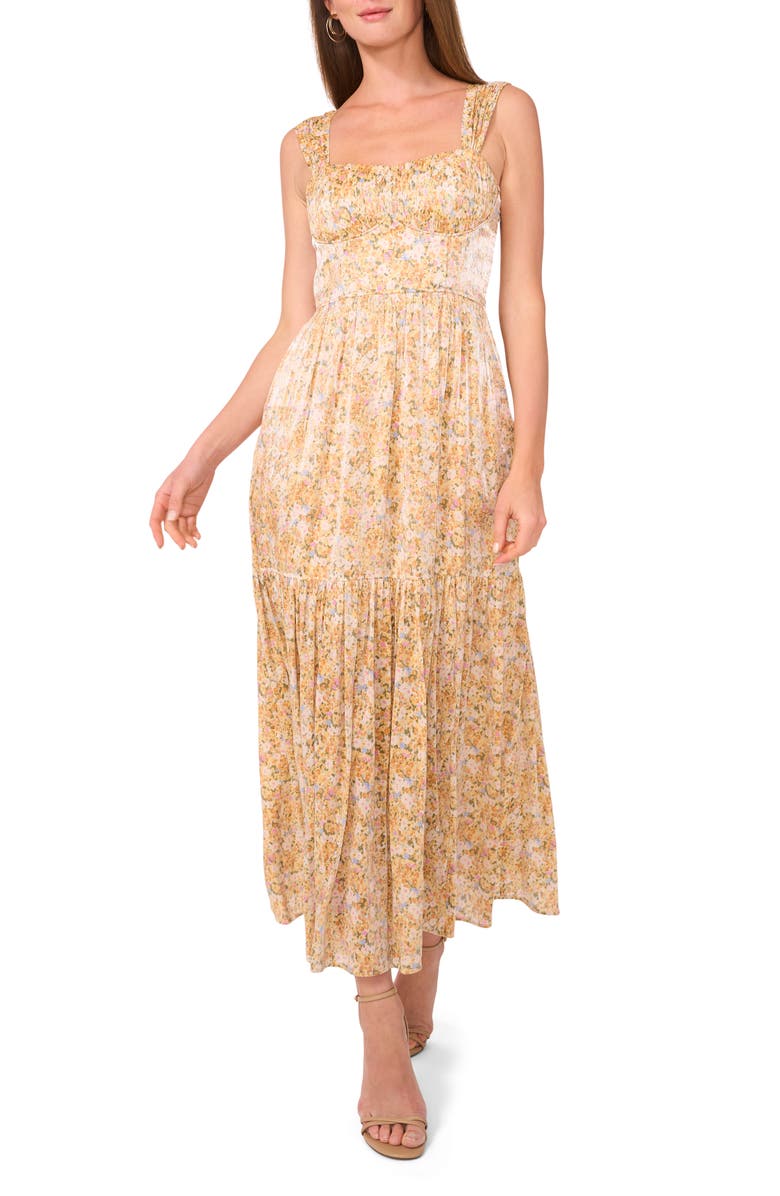 Parker The Adrina Floral Fit & Flare Dress, Main, color, Dandelion