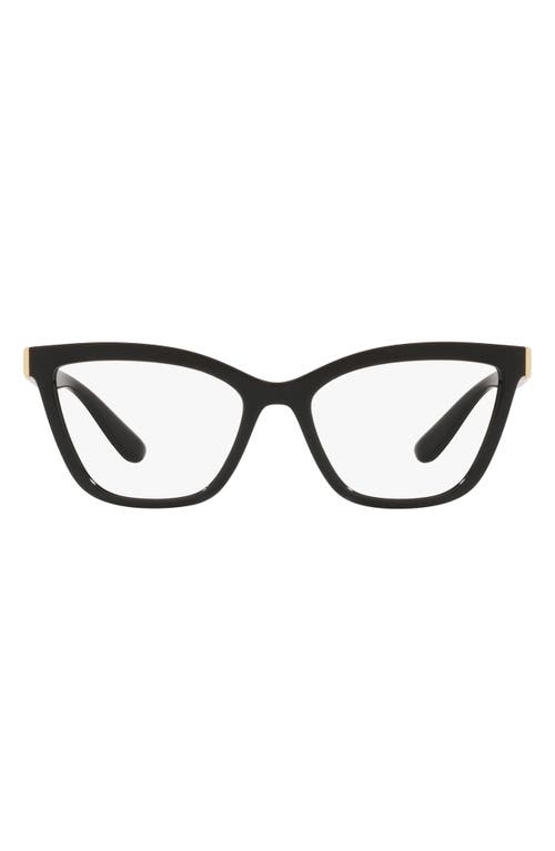 Dolce & Gabbana Dolce&gabbana 55mm Cat Eye Optical Glasses In Black
