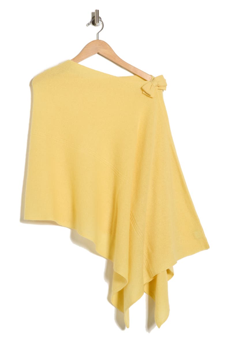 Cashmere Bow Poncho, Alternate, color, PALE BANANA