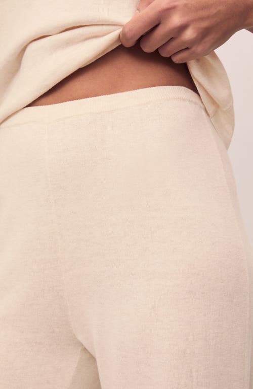 Eberjey Fine Gauge Sweater Knit Lounge Pants In Almond Heather