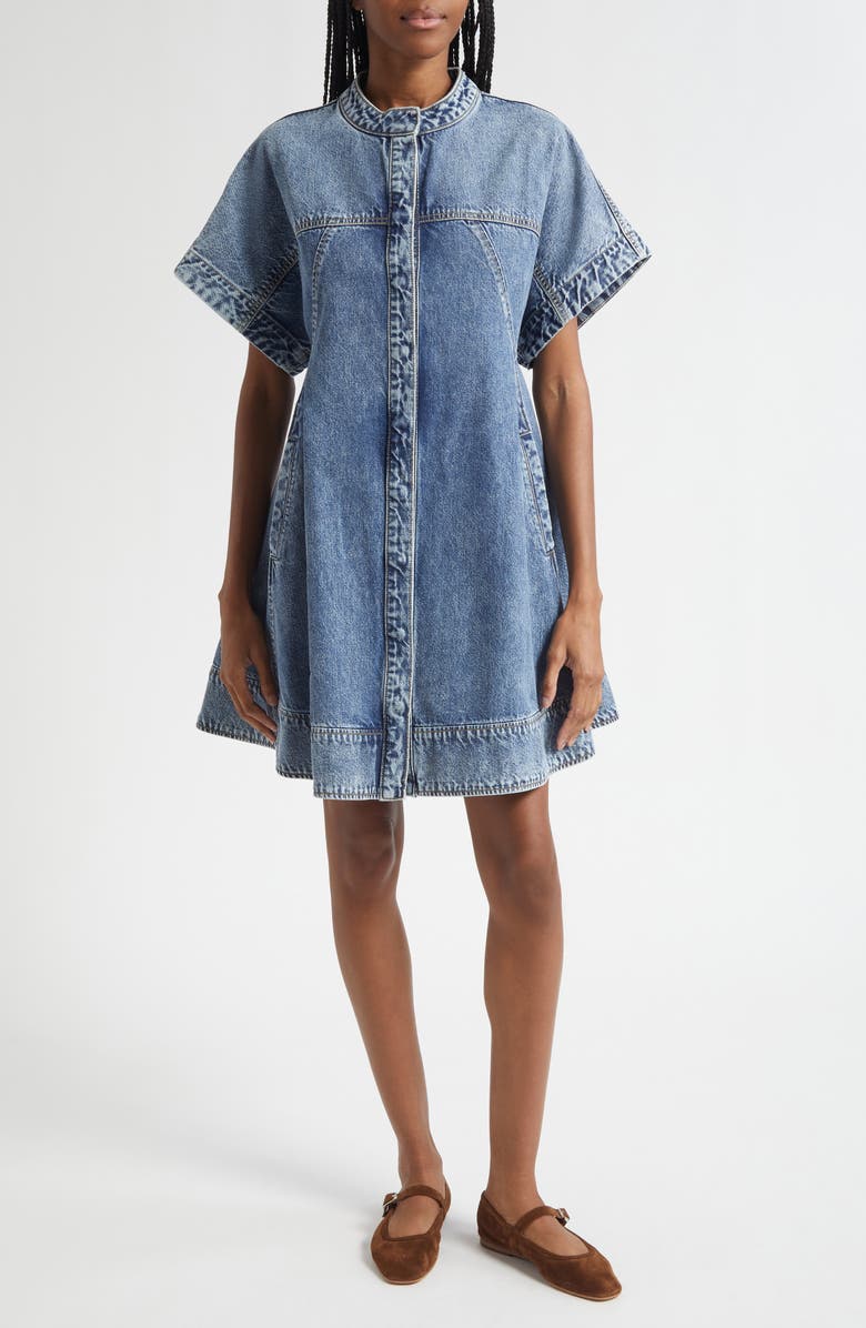 3.1 Phillip Lim Cotton Denim Dress, Main, color, Washed Medium Blue