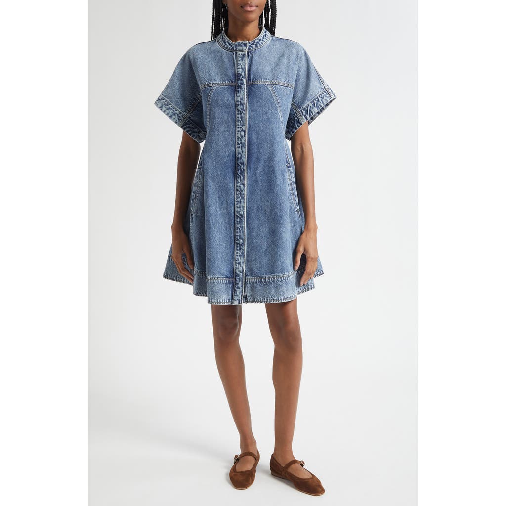 3.1 Phillip Lim Trapeze Light Denim Dress In Blue