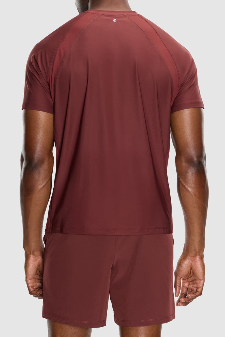 Essential Jersey Rib Short Sleeve, Alternate, color, Deep Burgundy