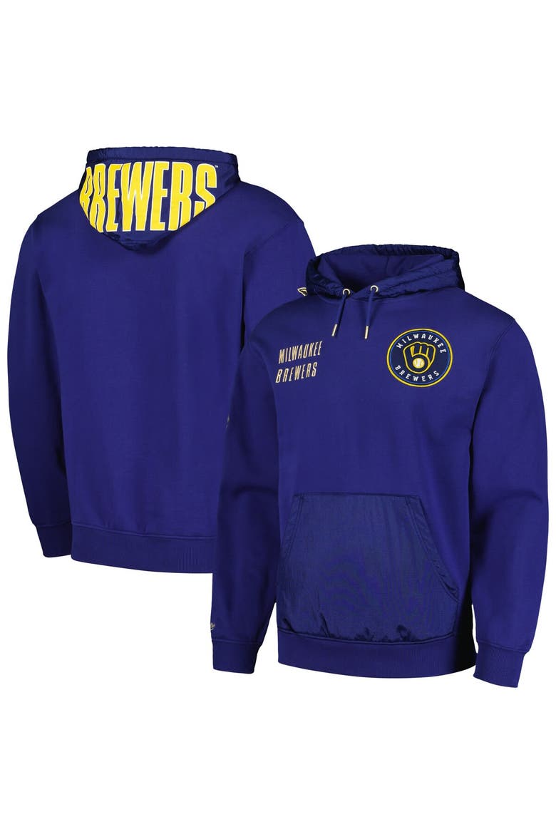 Men's Mitchell & Ness Navy Milwaukee Brewers Team OG 2.0 Current Logo Pullover Hoodie, Main, color, Navy