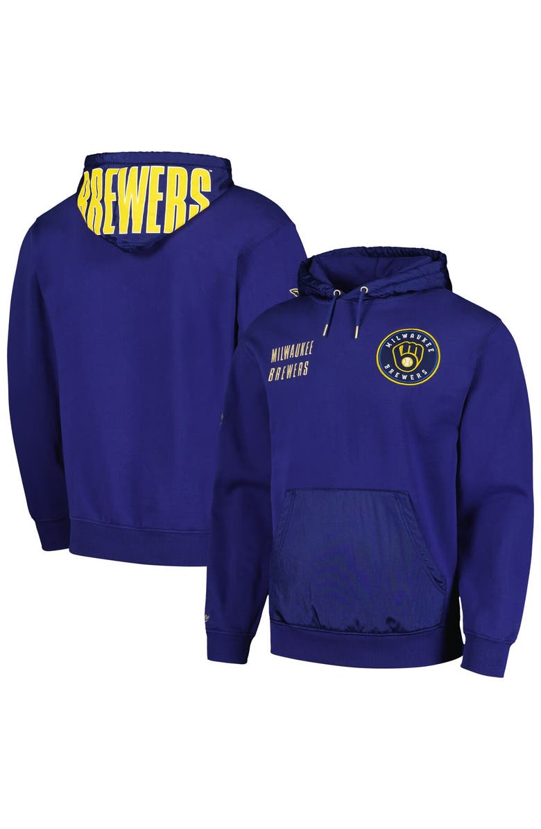 Mitchell & Ness Men's Mitchell & Ness Navy Milwaukee Brewers Team OG 2.0 Current Logo Pullover Hoodie, Main, color, Navy