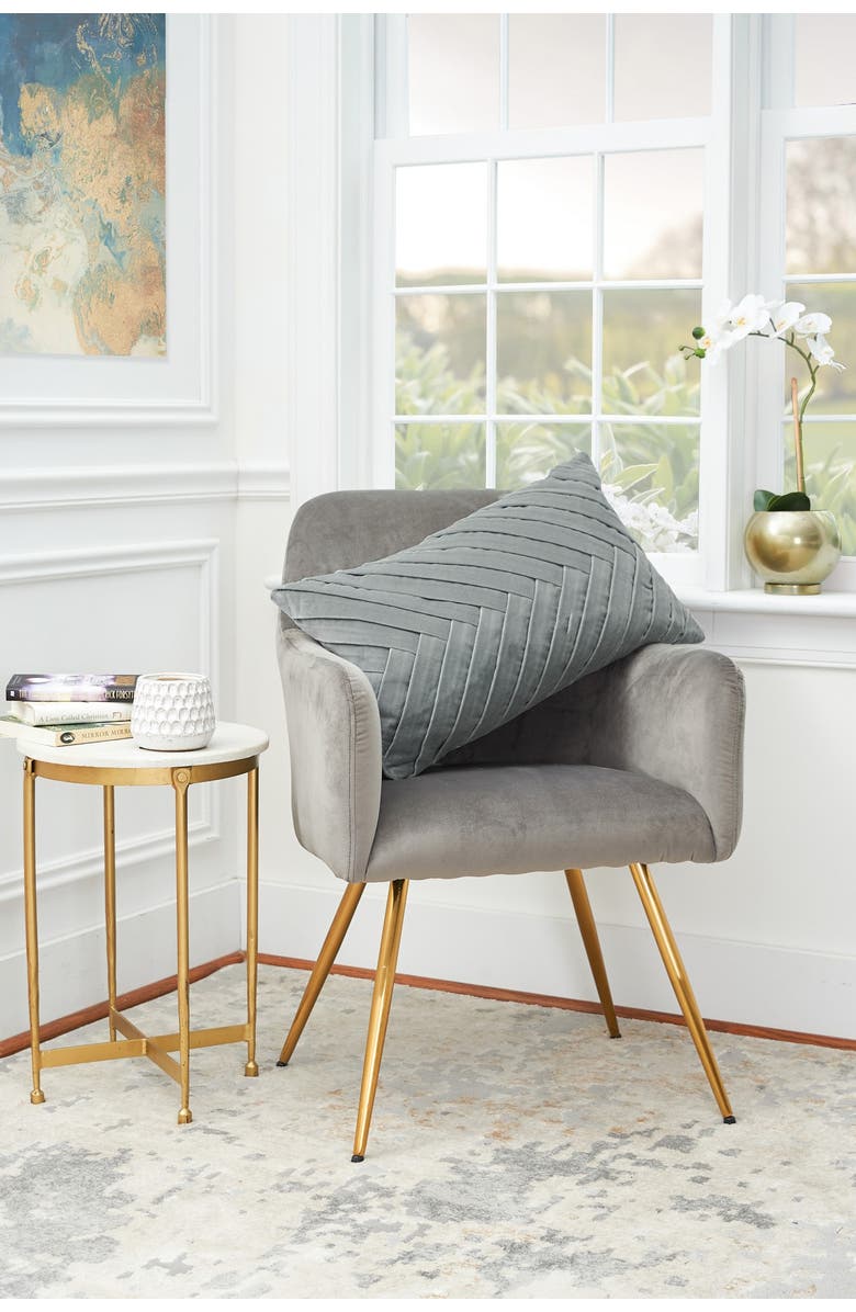 ELISABETH YORK Carine Decorative Throw Pillow Collection, Alternate, color, Silver