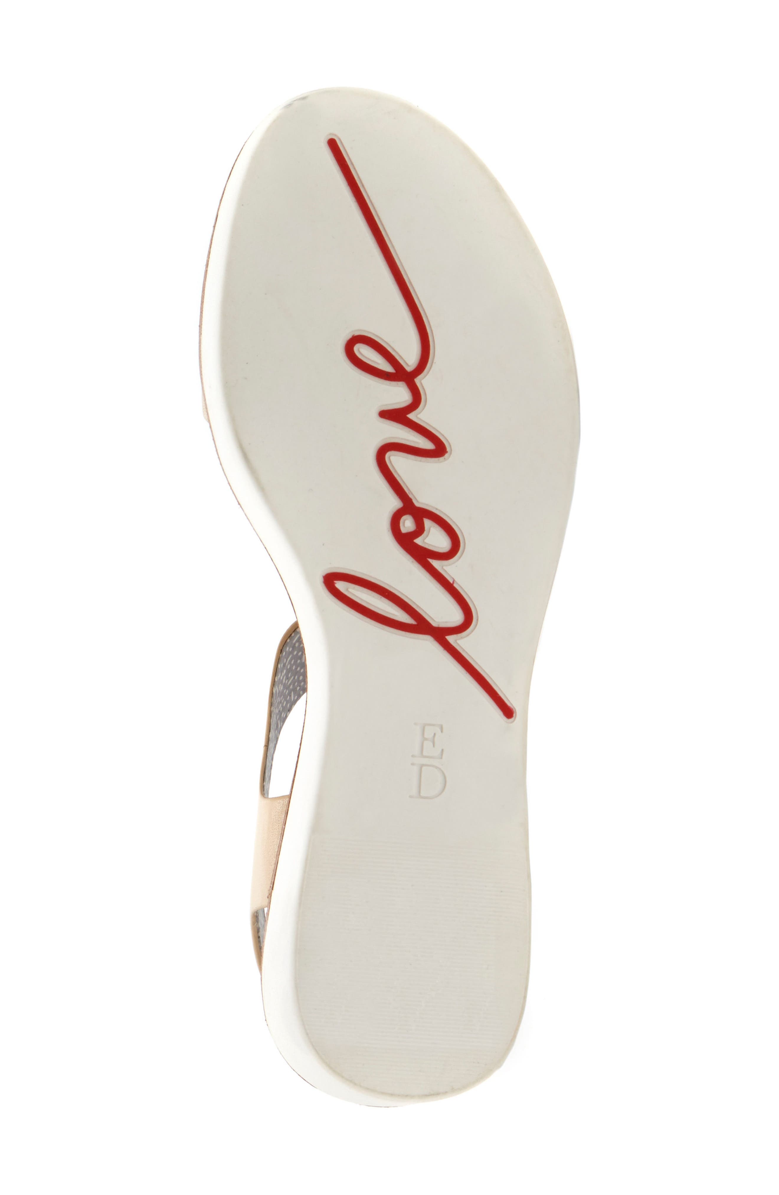 'Stella' Wedge Sandal, Alternate, color, BISQUE LEATHER